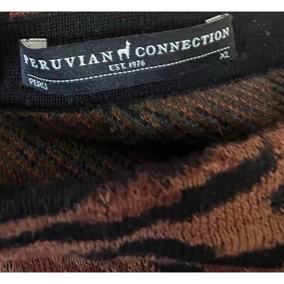 PERUVIAN CONNECTIONS Sophia Leopard Jacquard Knit Pull On A-Line Maxi Skirt - Picture 9 of 13